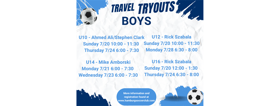 Boys Travel Tryouts