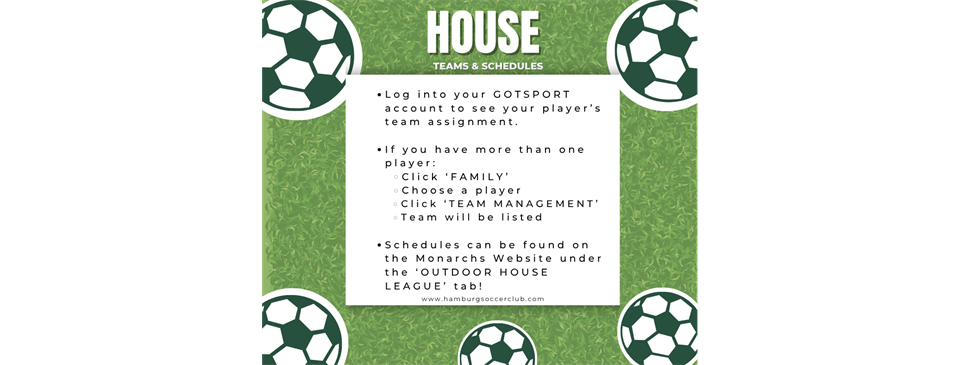 House Teams & Schedules